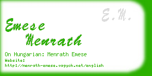 emese menrath business card